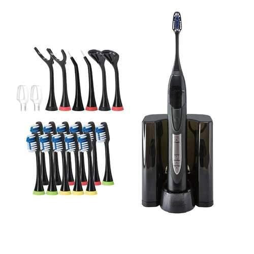 Pursonic Black Rechargeable Electric Toothbrush with Bonus Value Pack